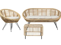 MARATEA/CESENATICO 3 personers Loungesæt med bord Naturlig Rattan