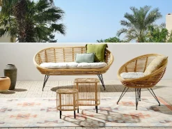 MARATEA/CESENATICO 3 personers Loungesæt med bord Naturlig Rattan