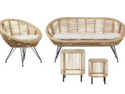 MARATEA/CESENATICO 3 personers Loungesæt med bord Naturlig Rattan