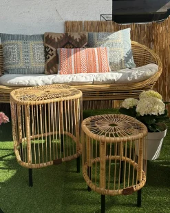 MARATEA/CESENATICO 3 personers Loungesæt med bord Naturlig Rattan
