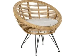 MARATEA/CESENATICO 4 personers Loungesæt med bord Naturlig Rattan