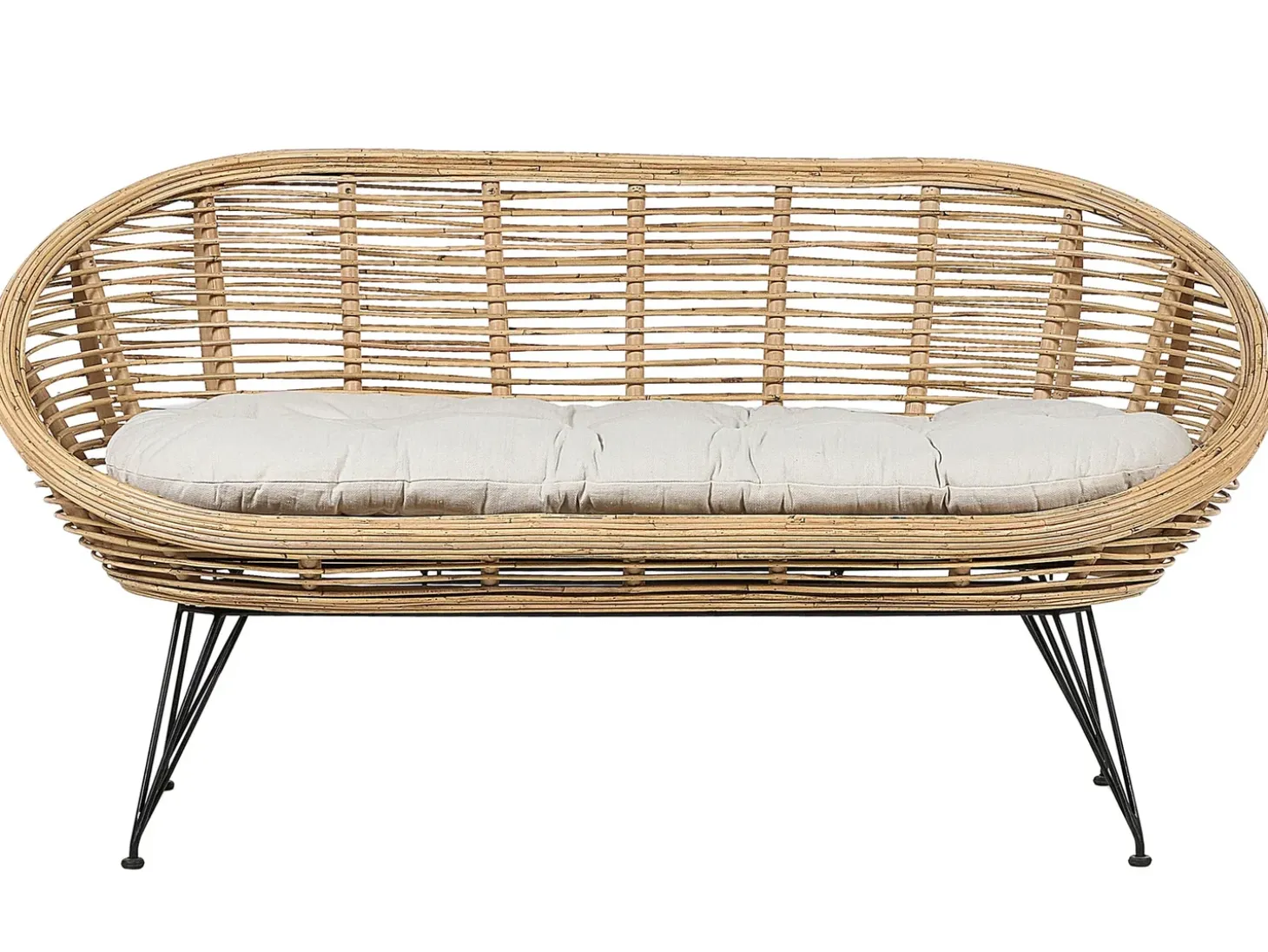 MARATEA/CESENATICO 4 personers Loungesæt med bord Naturlig Rattan