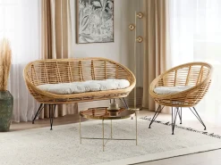 MARATEA 3 personers havesofasæt Naturlig Rattan