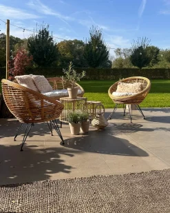 MARATEA 4 personers havesofasæt Naturlig Rattan