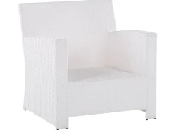 MARINO 4 personers Loungesæt med bord Hvid PE-rattan