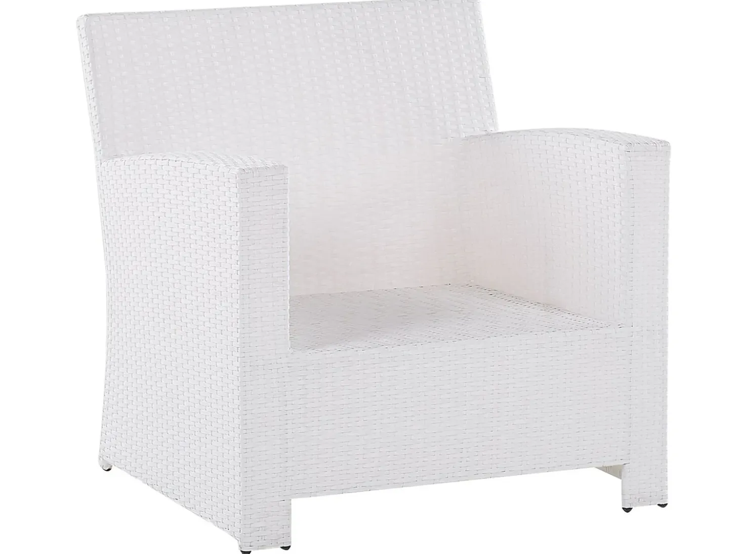 MARINO 4 personers Loungesæt med bord Hvid PE-rattan