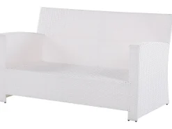 MARINO 4 personers Loungesæt med bord Hvid PE-rattan