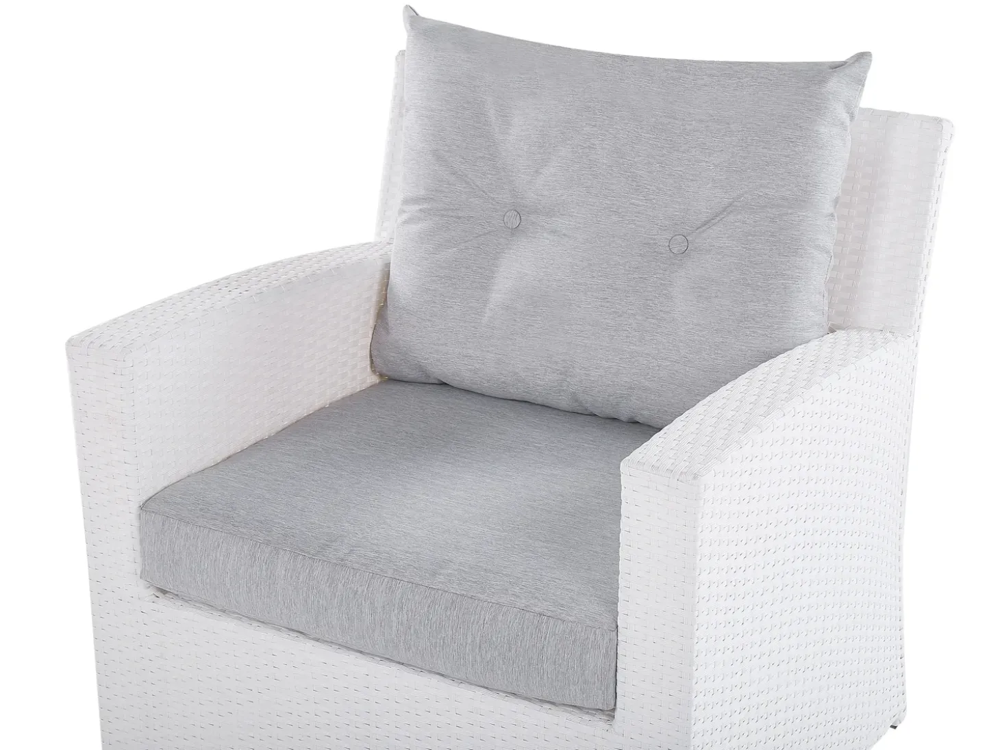 MARINO 4 personers Loungesæt med bord Hvid PE-rattan