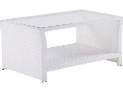 MARINO 4 personers Loungesæt med bord Hvid PE-rattan