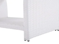 MARINO 4 personers Loungesæt med bord Hvid PE-rattan
