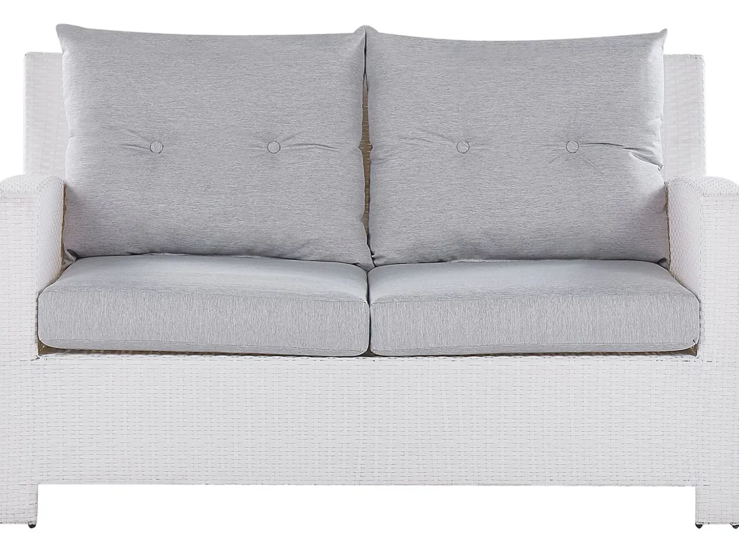 MARINO 4 personers Loungesæt med bord Hvid PE-rattan