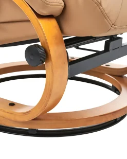 Massagestol FORCE med fodskammel Kunstlæder Sand Beige