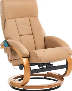 Massagestol FORCE med fodskammel Kunstlæder Sand Beige