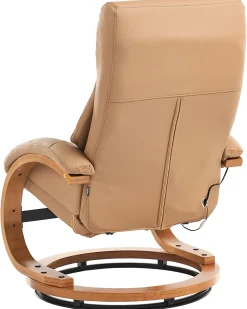 Massagestol FORCE med fodskammel Kunstlæder Sand Beige