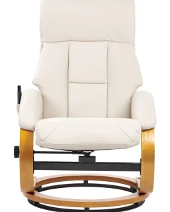 Massagestol FORCE med fodskammel Kunstlæder Lys Beige