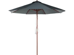 MAUI II 8 personers Havemøbelsæt Cremehvid Akacietræ med parasol