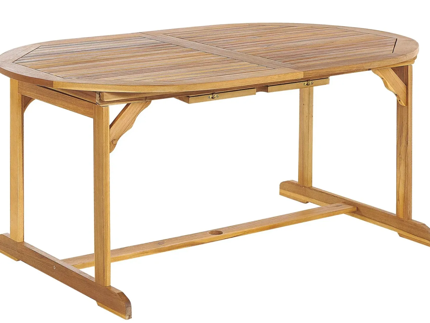 MAUI II 6 personers Havemøbelsæt Lysebrun Akacietræ med parasol (12 varianter)