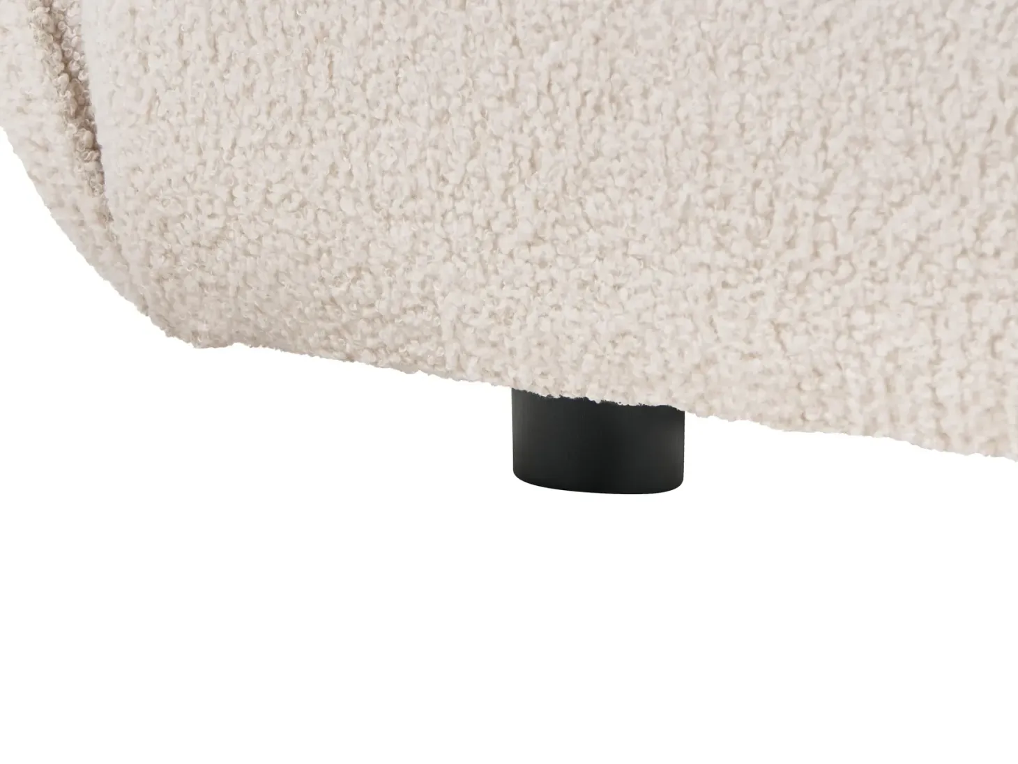 MESNALI 5 personers Hjørnesofa modul Venstrevendt Cremehvid Boucle
