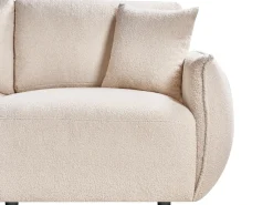 MESNALI 5 personers Hjørnesofa modul Højrevendt Beige Boucle