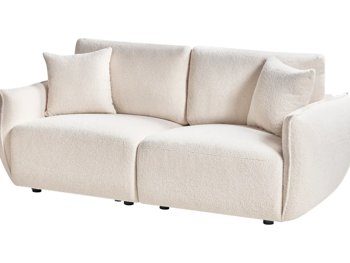 MESNALI 2 personers Modulsofa Cremehvid Boucle