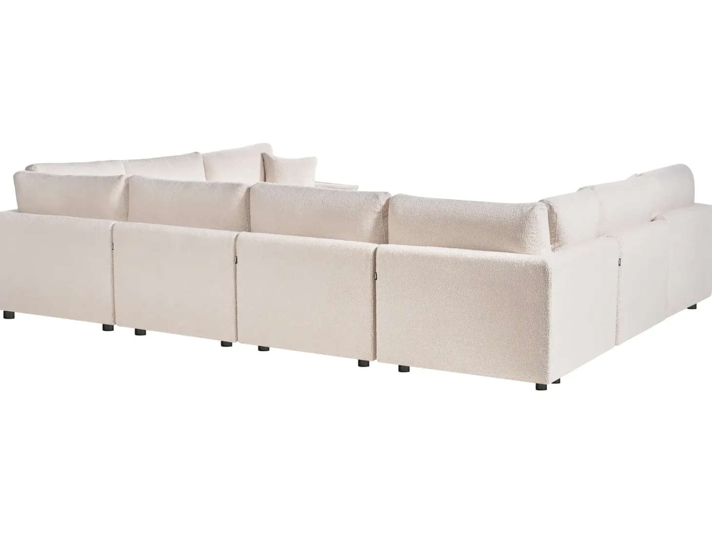 MESNALI 8 personers U-formet modulsofa Cremehvid Boucle