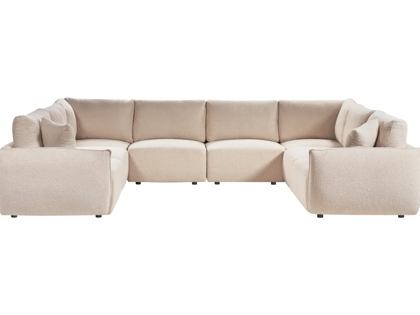 MESNALI 8 personers U-formet modulsofa Beige Boucle