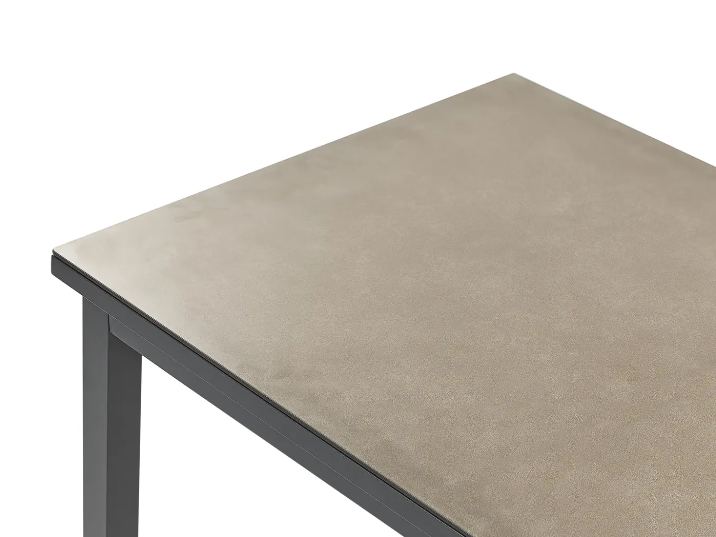 MESSINA 5 personers Have-hjørnesofasæt Venstrevendt Sand Beige Metal
