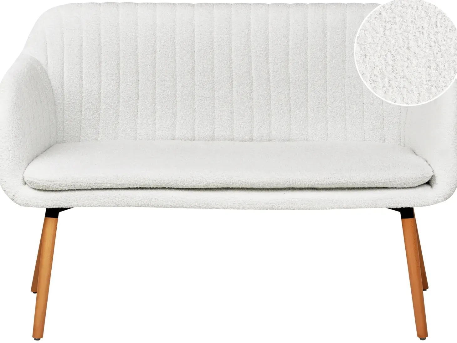 Middagsbænk 2 personers TABY Boucle Cremehvid