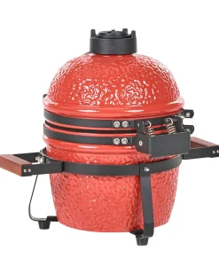 Mini-grill med trækul KAMADO Keramik Rød