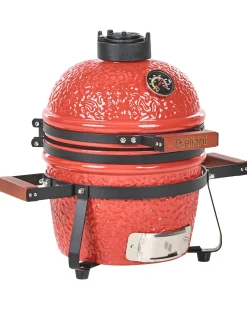 Mini-grill med trækul KAMADO Keramik Rød