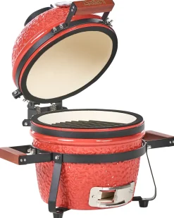 Mini-grill med trækul KAMADO Keramik Rød