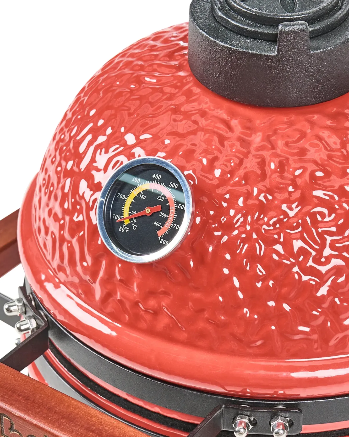 Mini-grill med trækul KAMADO Keramik Rød