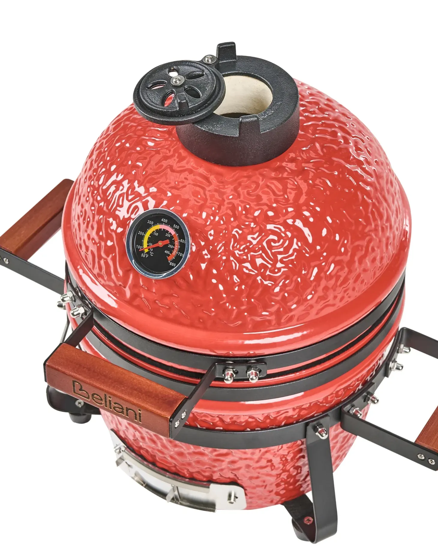 Mini-grill med trækul KAMADO Keramik Rød