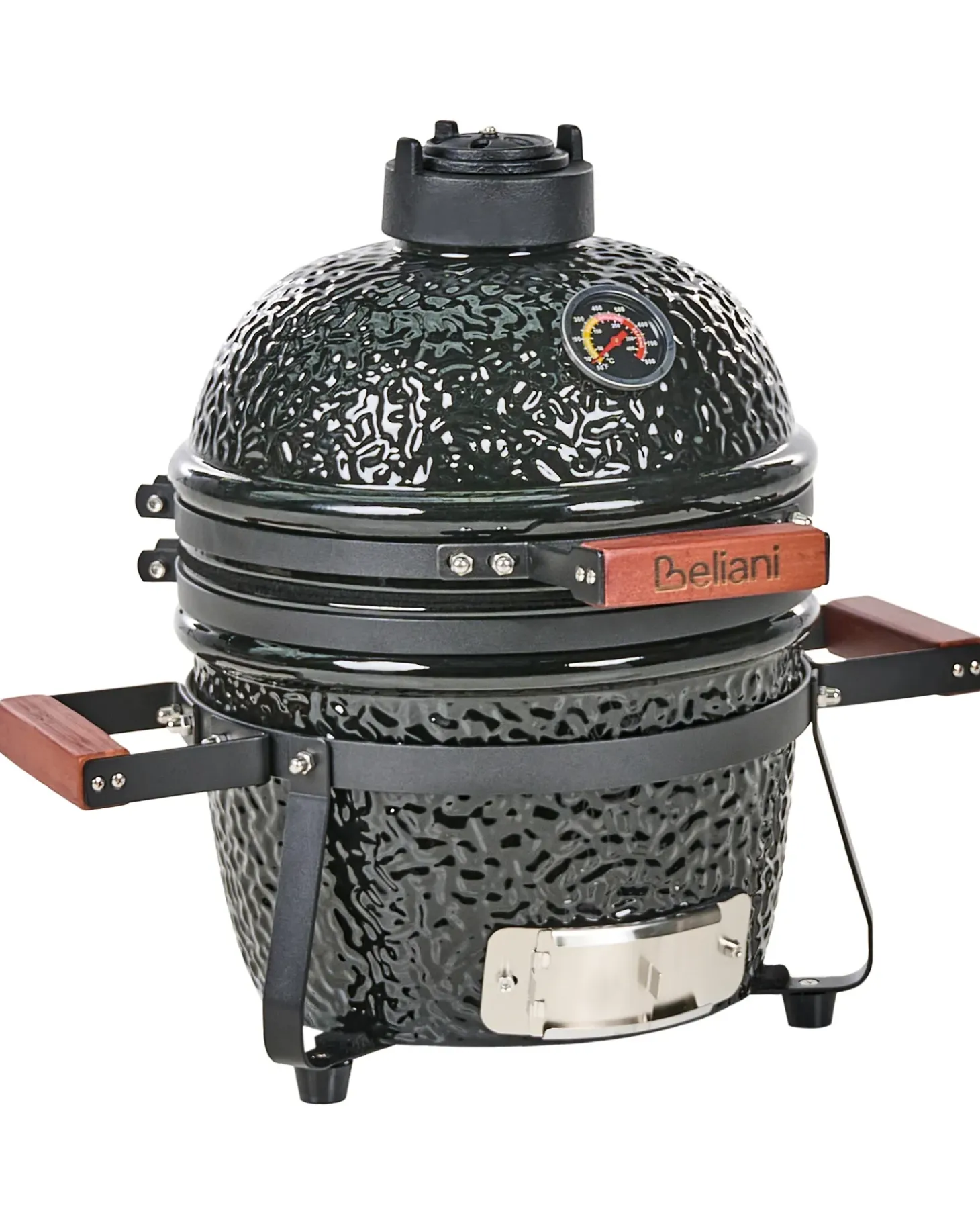 Mini-grill med trækul KAMADO Keramik Sort