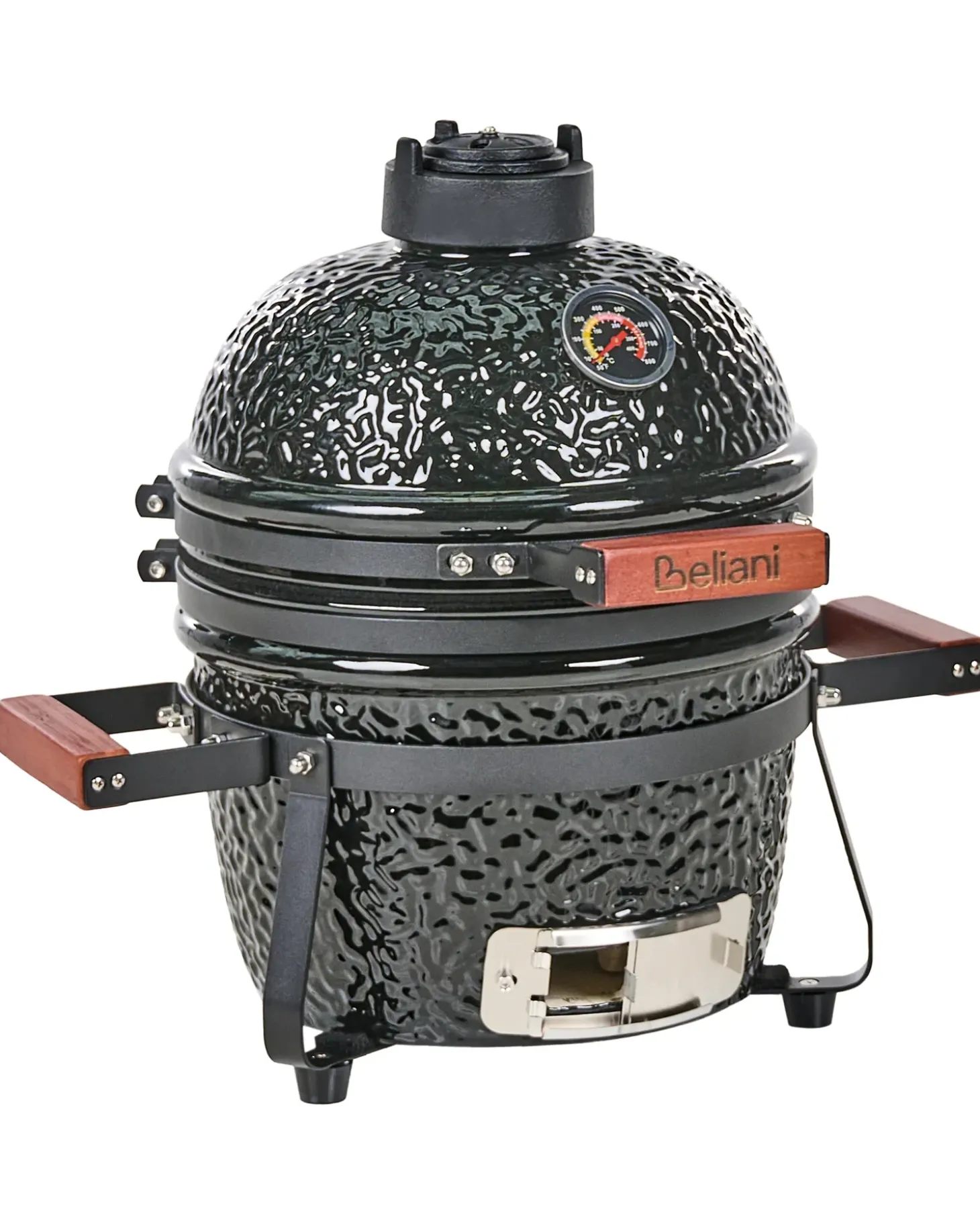 Mini-grill med trækul KAMADO Keramik Sort