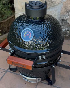Mini-grill med trækul KAMADO Keramik Sort