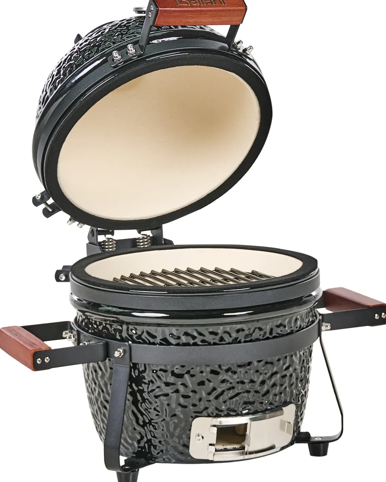 Mini-grill med trækul KAMADO Keramik Sort