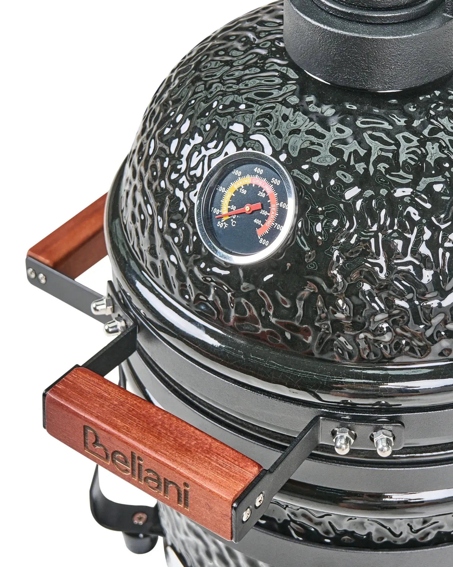 Mini-grill med trækul KAMADO Keramik Sort