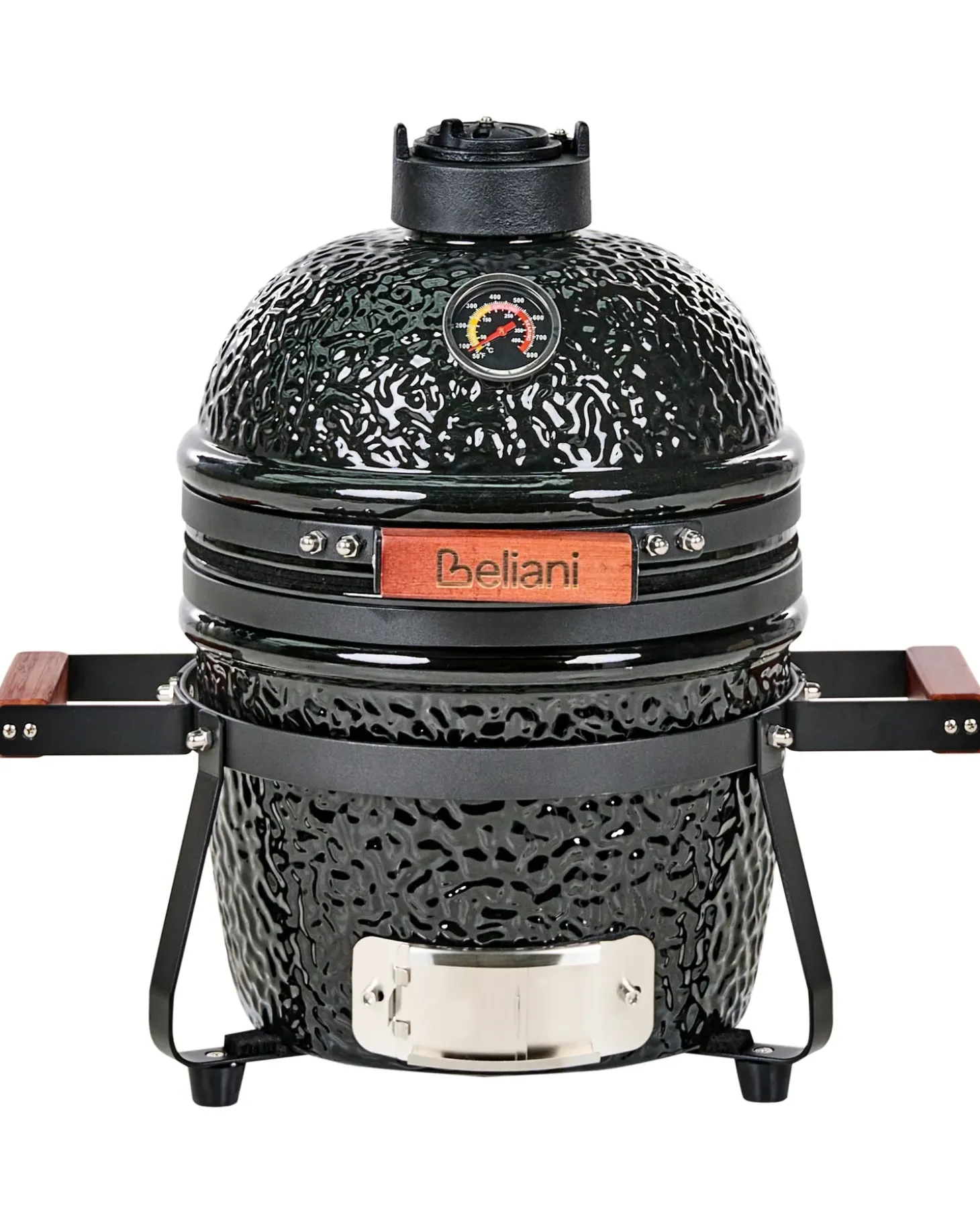 Mini-grill med trækul KAMADO Keramik Sort