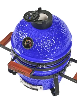 Mini-grill med trækul KAMADO Keramik Blå