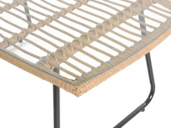 MINORI 4 personers Loungesæt med bord Beige PE-rattan