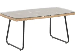 MINORI 4 personers Loungesæt med bord Beige PE-rattan