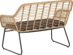 MINORI 4 personers Loungesæt med bord Beige PE-rattan