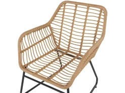 MINORI 4 personers Loungesæt med bord Beige PE-rattan