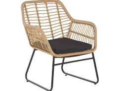 MINORI 4 personers Loungesæt med bord Beige PE-rattan
