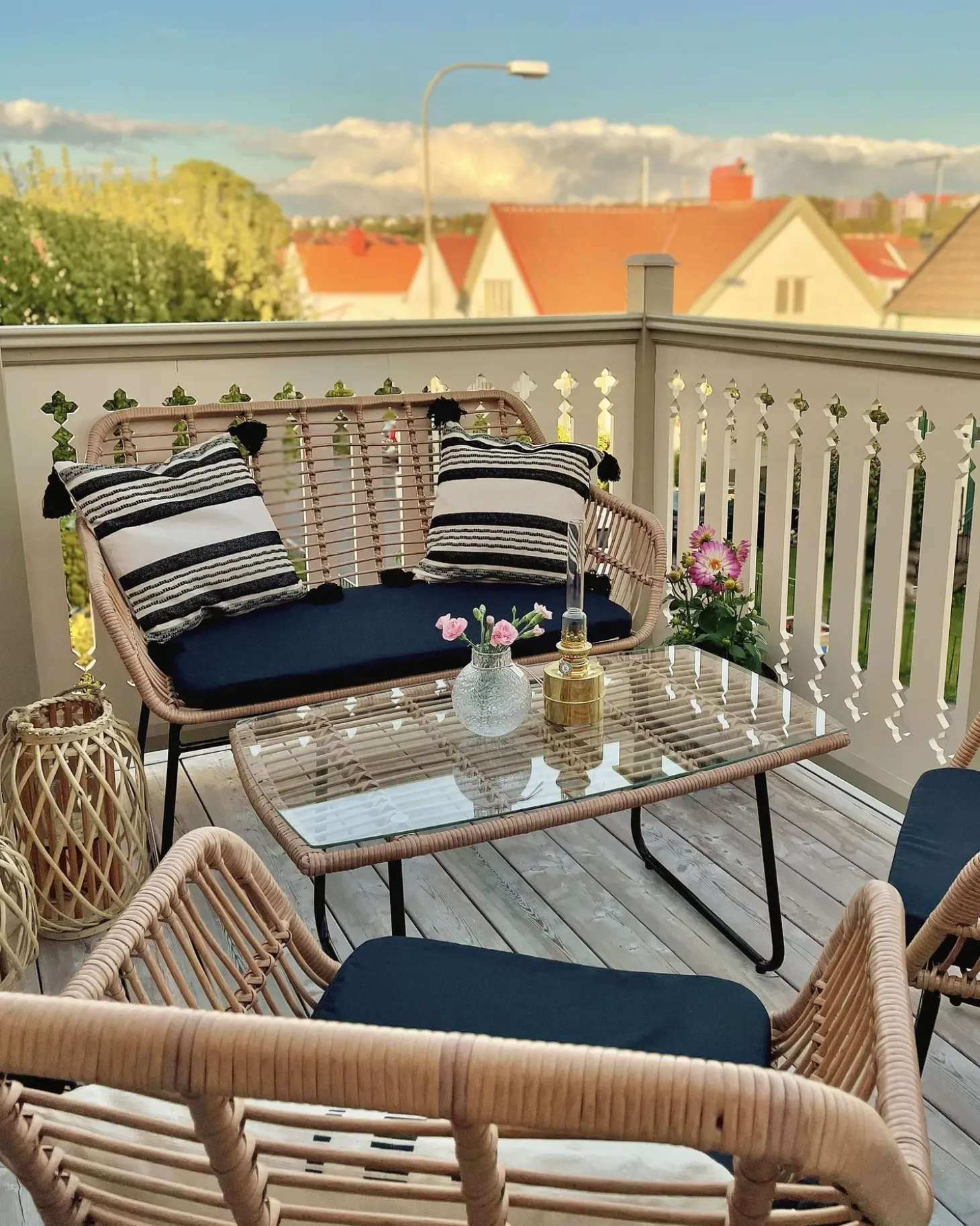 MINORI 4 personers Loungesæt med bord Beige PE-rattan