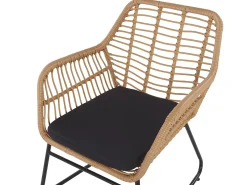 MINORI 4 personers Loungesæt med bord Beige PE-rattan