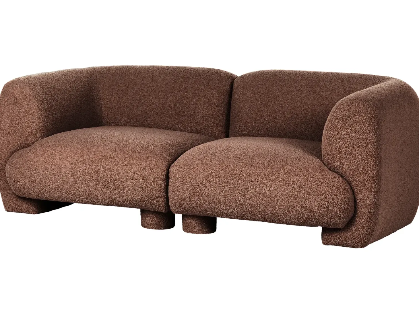 MJALBI 2 personers Modulsofa Brun Boucle