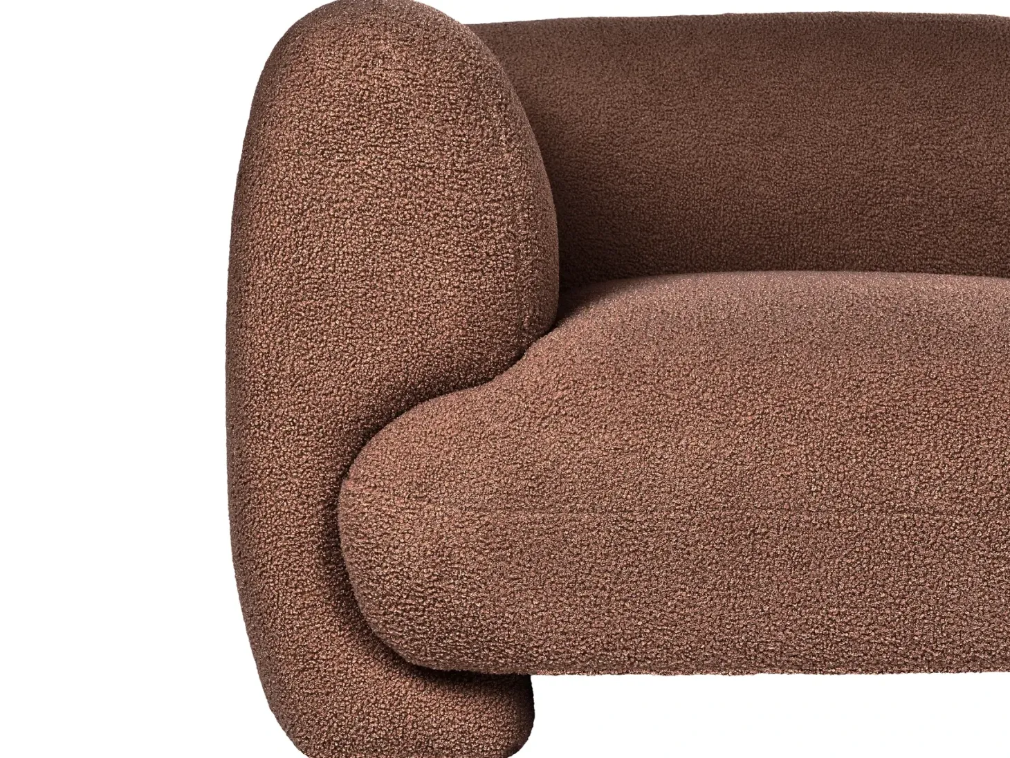 MJALBI 2 personers Modulsofa Brun Boucle