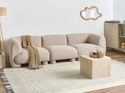 MJALBI 3 personers Modulsofa Beige Boucle